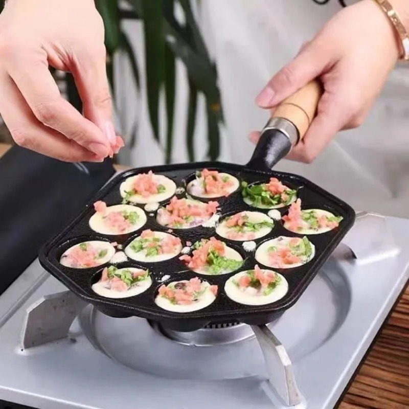Baking Takoyaki Pan 14 Holes G - огляд і ціна Cast Iron Corn