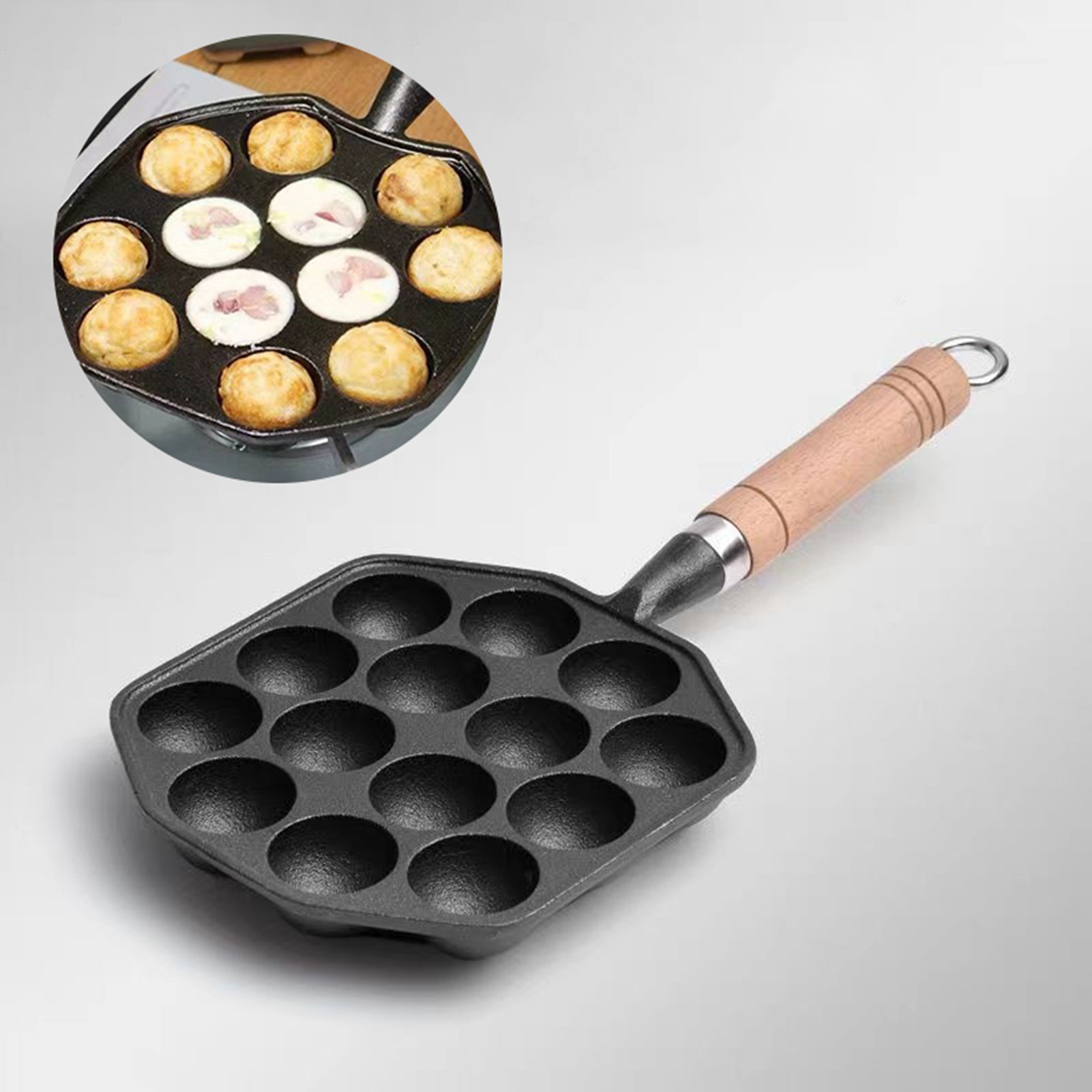 14 Holes Takoyaki Pan Nonstick - огляд і ціна Egg Waffle Pan