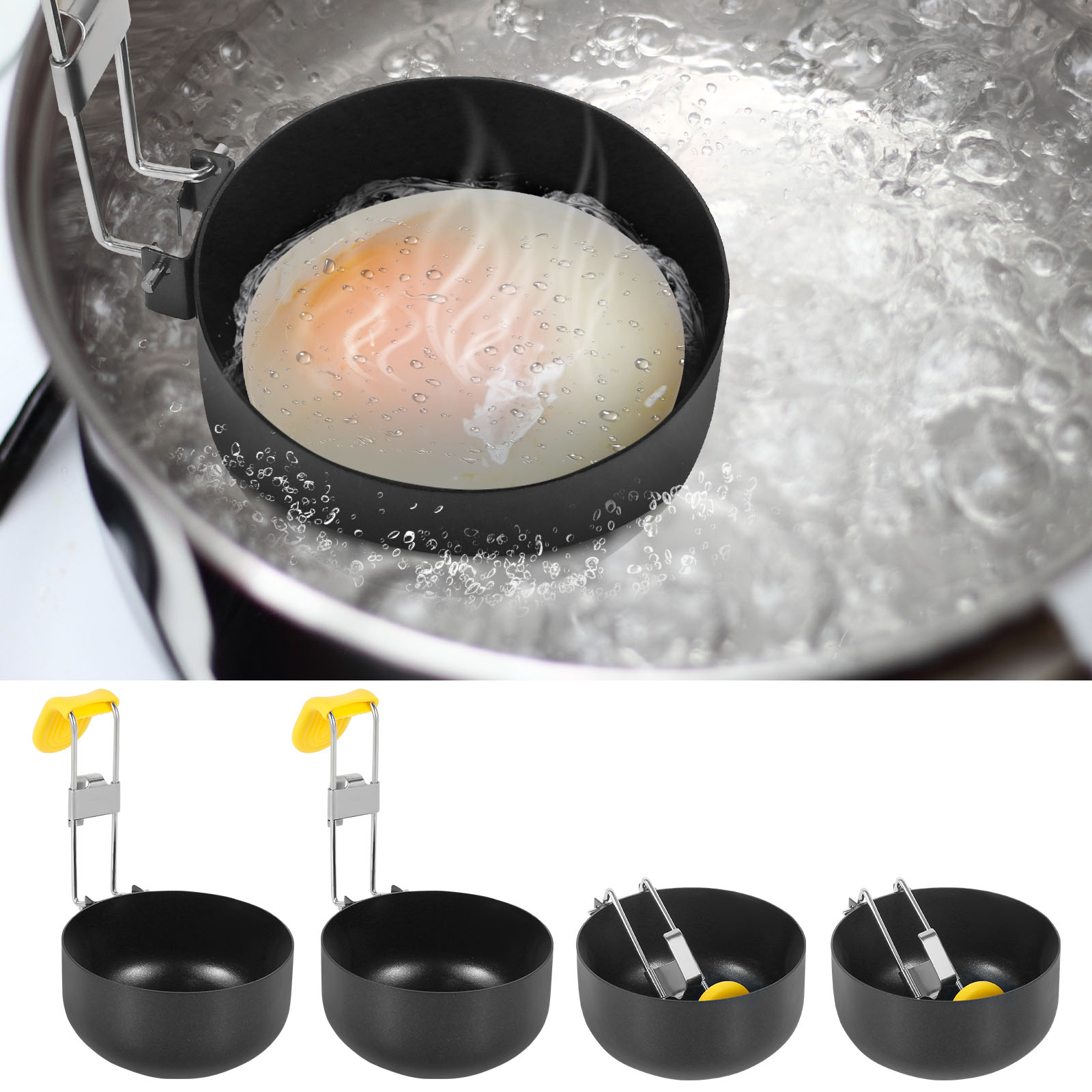 4 Pack Stainless Steel Egg Poa - огляд і ціна Mini Pancake Griddle